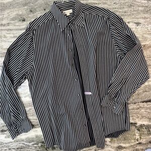 Wilke Rodriguez Classic Striped Button Down Shirt for Men Size XLT